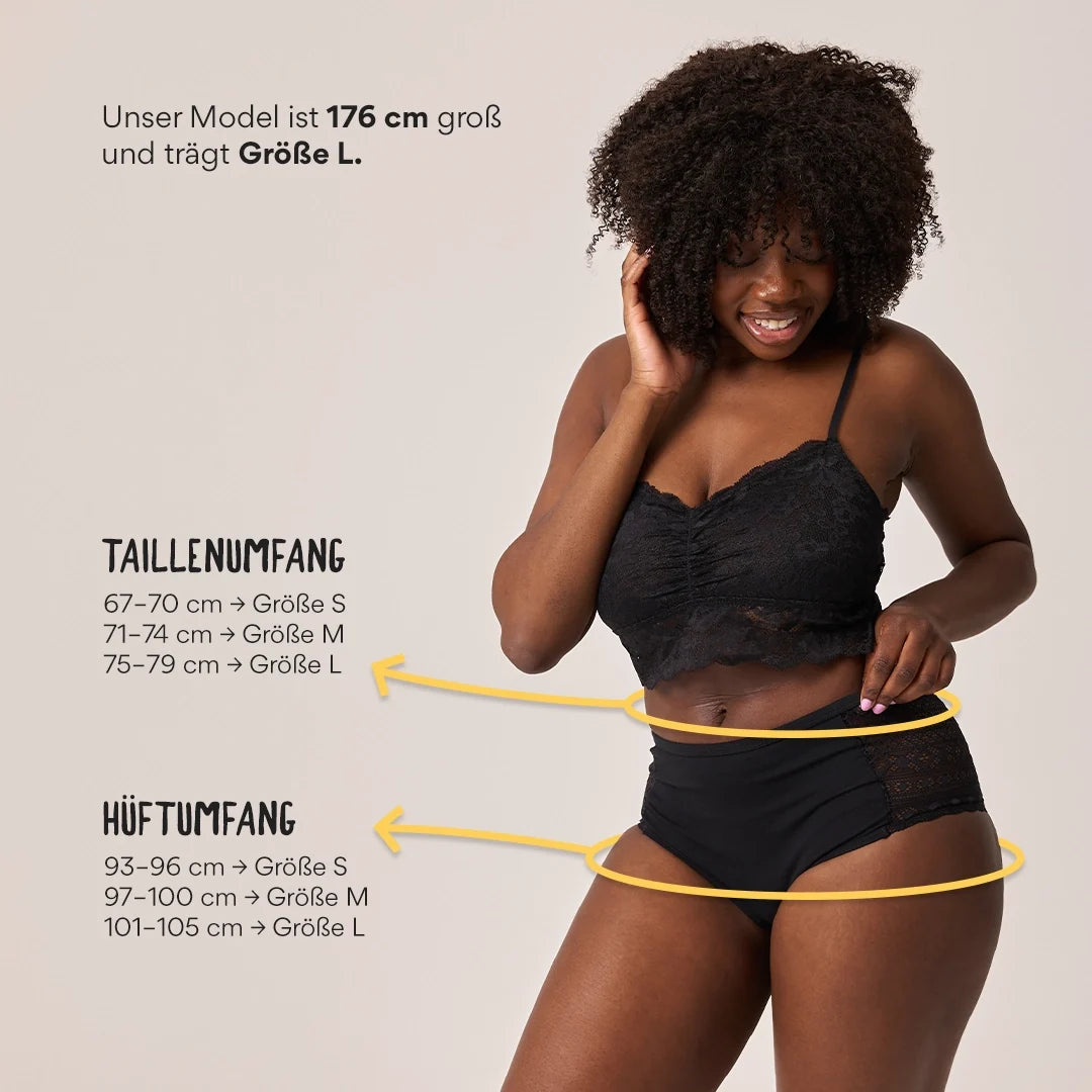 High Waist Hipster Panties mit Spitze für elegante Unterstützung