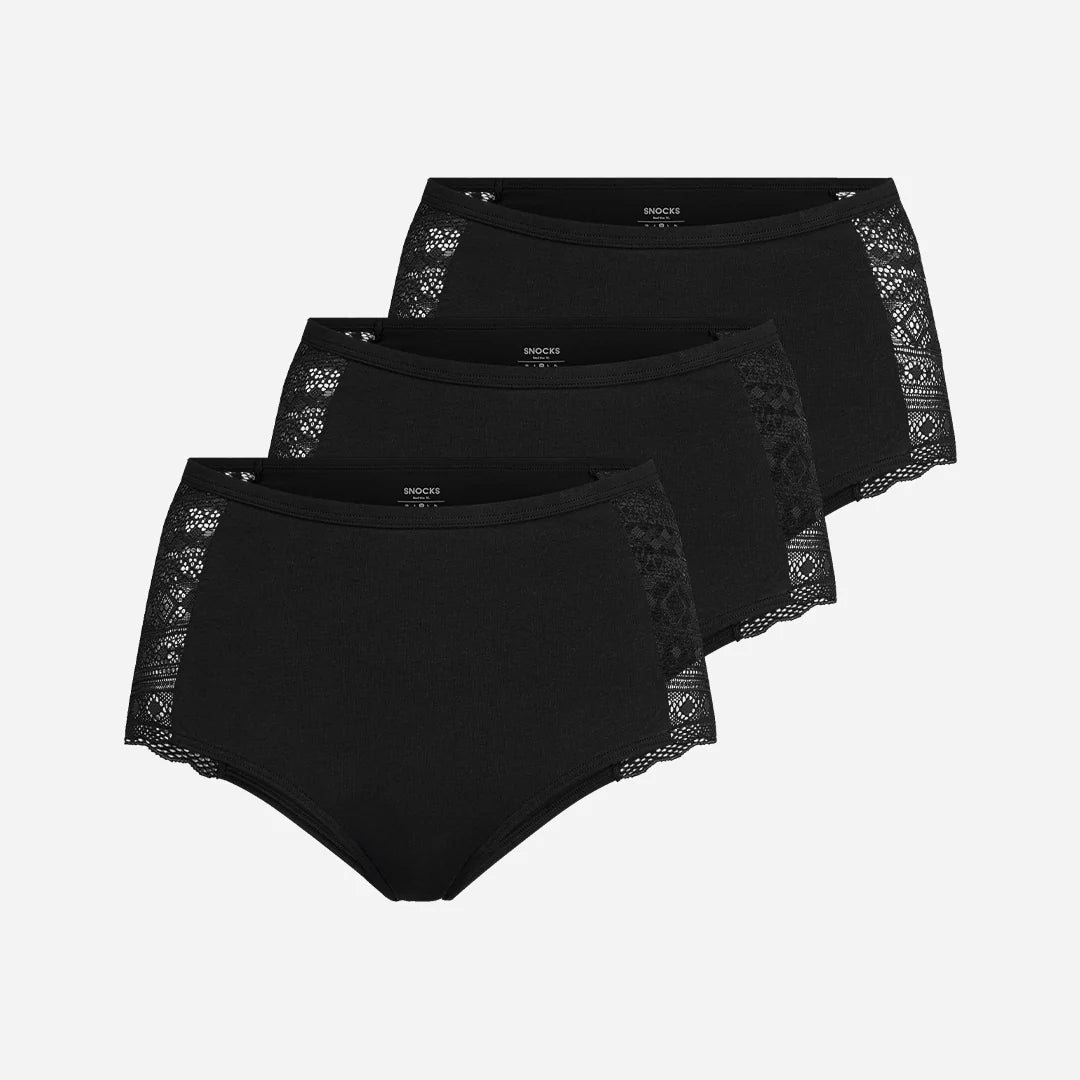 High Waist Hipster Panties mit Spitze für elegante Unterstützung