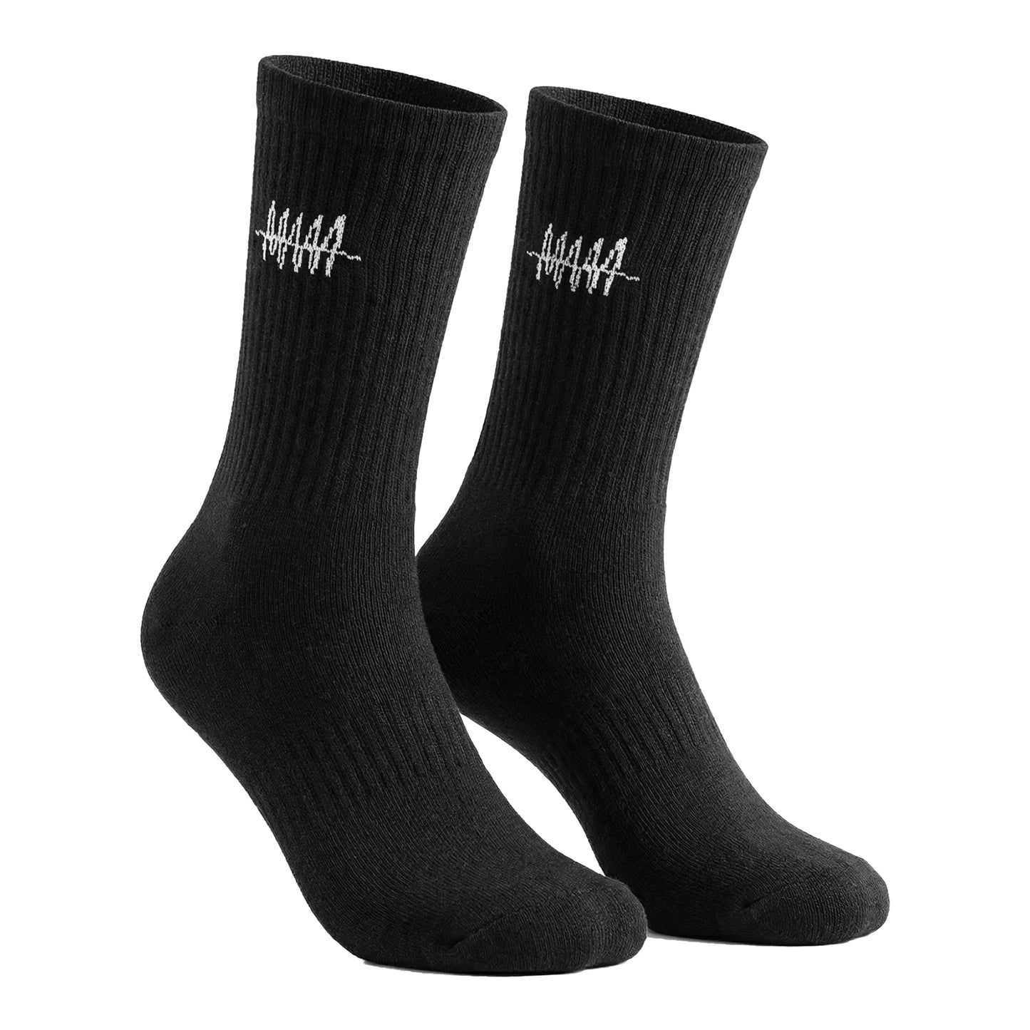 UrbanCrew™ – Schwarze High-Cut-Socken für Alltag & Streetwear