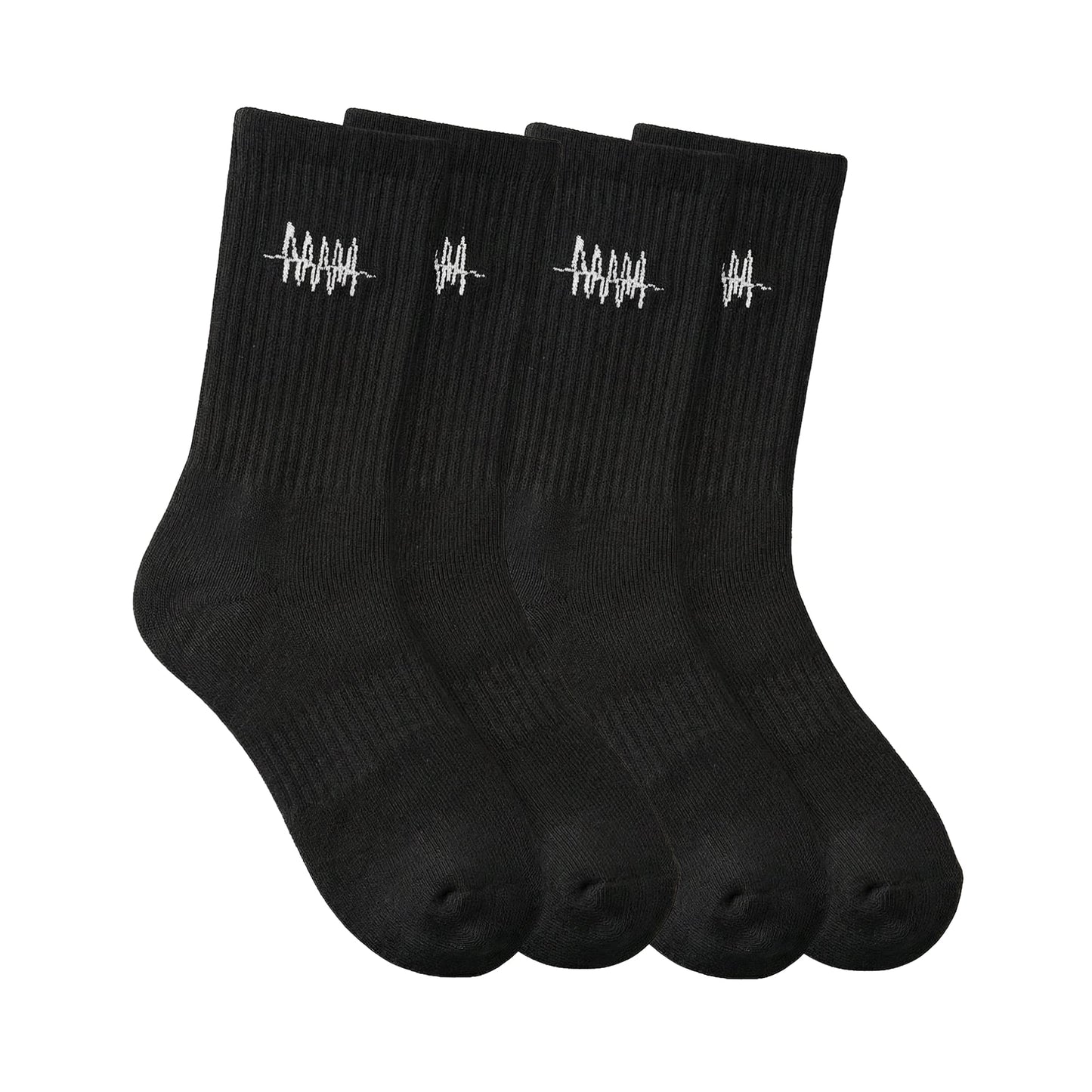 UrbanCrew™ – Schwarze High-Cut-Socken für Alltag & Streetwear