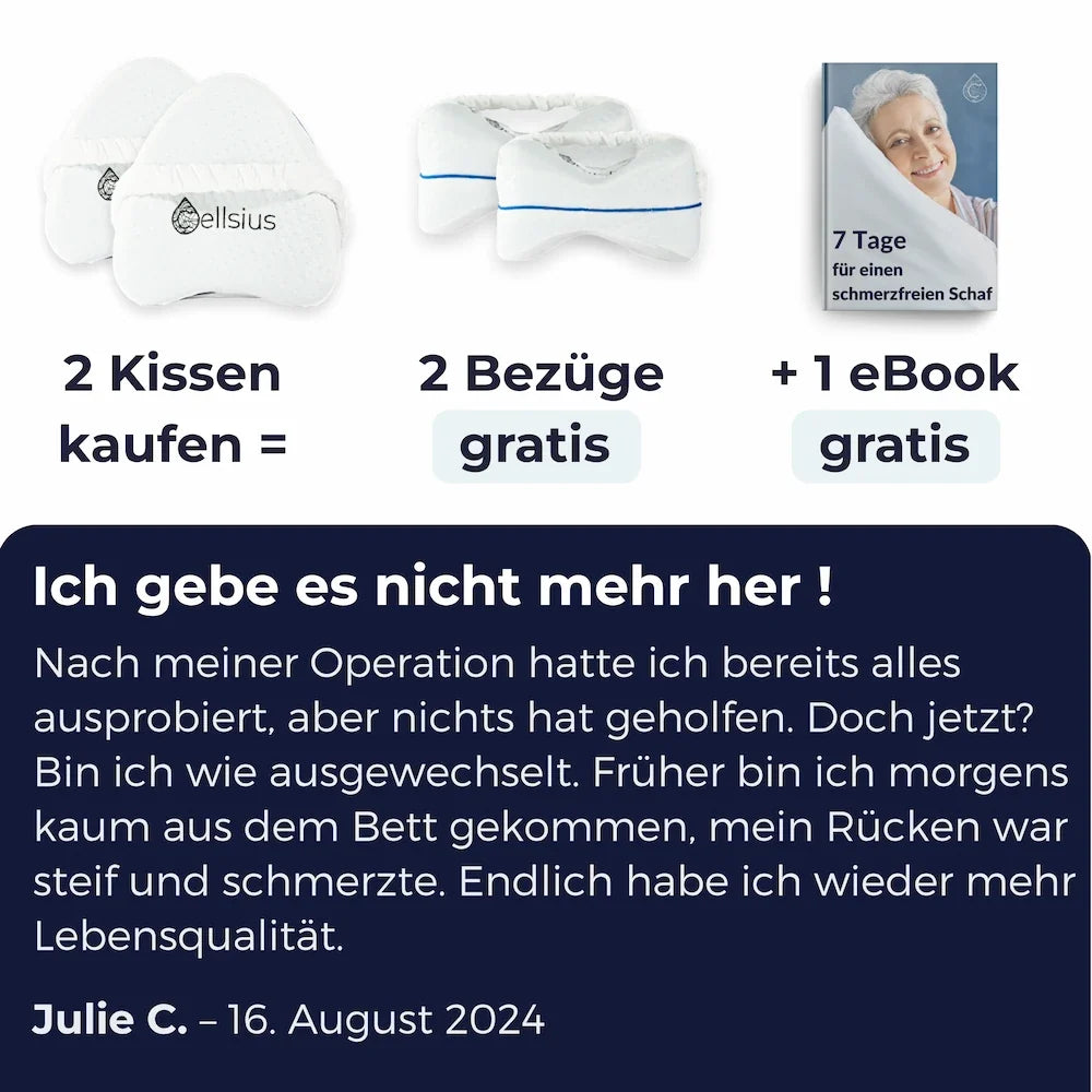 Kneelora™ – Orthopädisches Kissen für entspanntes Schlafen