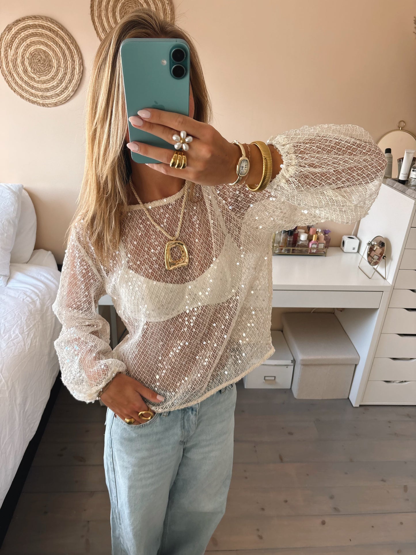 Isis™ | Shimmer Mesh Top