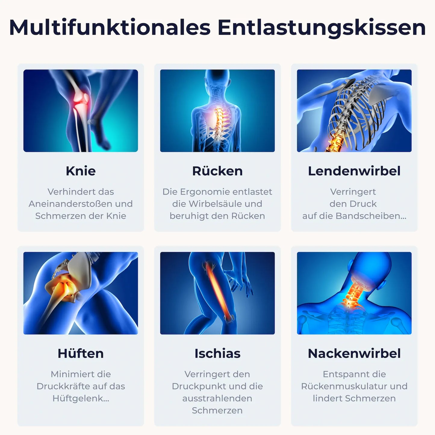 Kneelora™ – Orthopädisches Kissen für entspanntes Schlafen