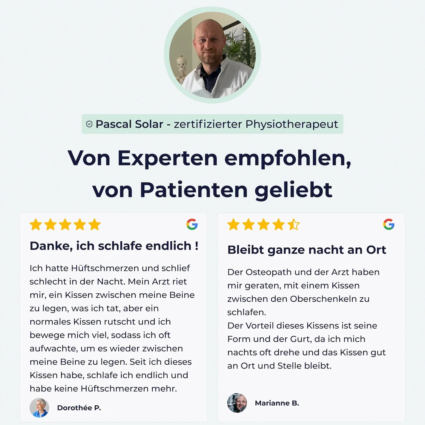 Kneelora™ – Orthopädisches Kissen für entspanntes Schlafen