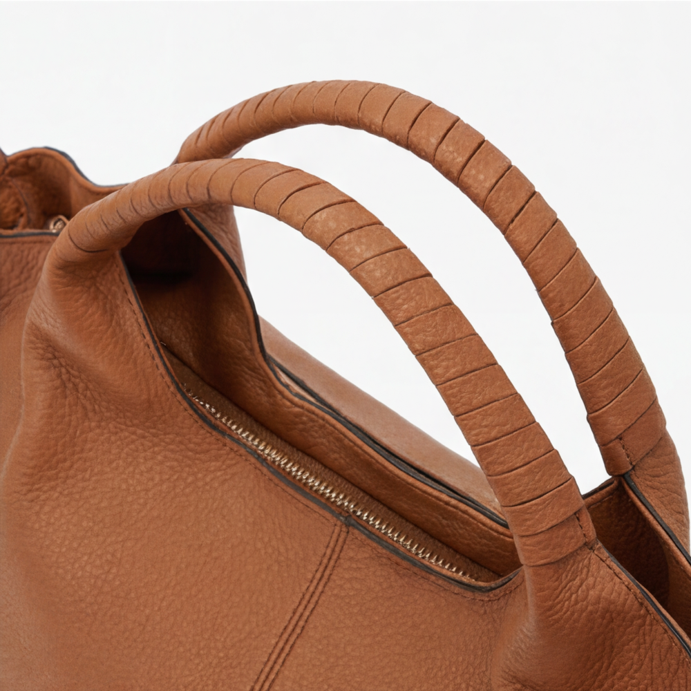 AmberCurve™ | Weiche Leder-Hobo-Tasche mit mehreren Fächern