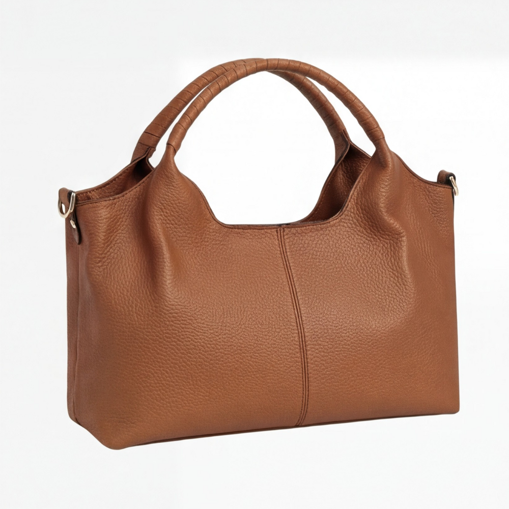 AmberCurve™ | Weiche Leder-Hobo-Tasche mit mehreren Fächern