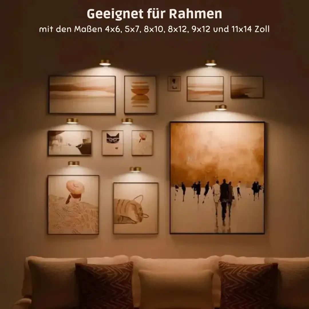 Kabellose LED-Bilderleuchte | Elegantes Licht für Kunst & Dekoration