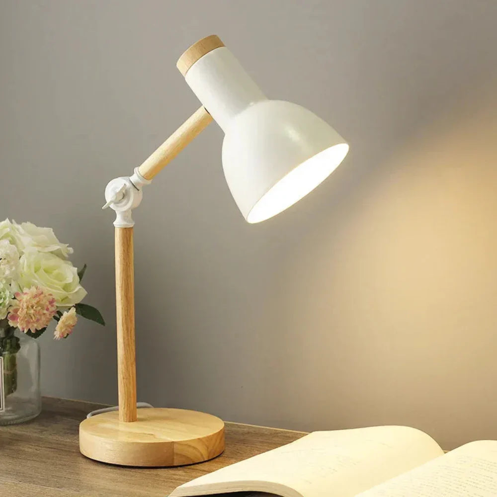 LumoWood™ | Verstellbare Schreibtischlampe aus Holz