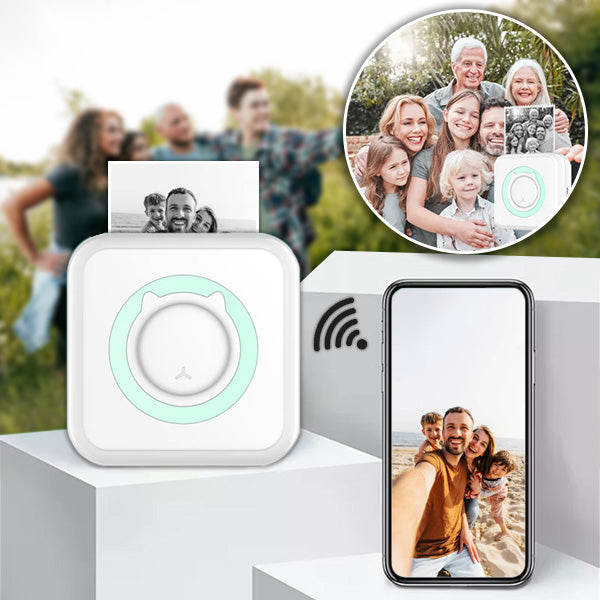 MINIPRINT™ | Tragbarer Smartphone-Drucker | Sofort Fotos & Labels drucken
