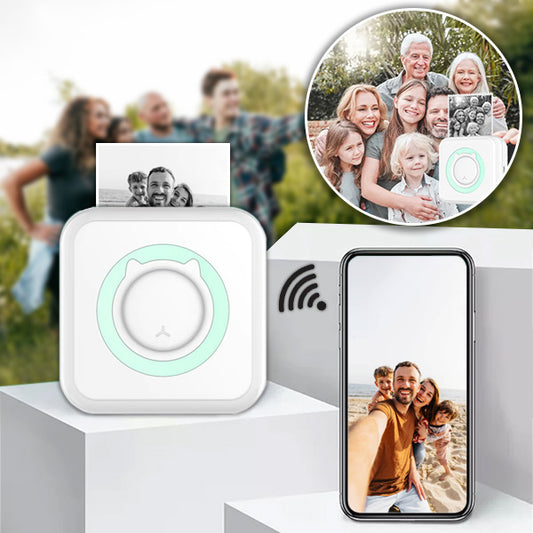 MINIPRINT™ | Tragbarer Smartphone-Drucker | Sofort Fotos & Labels drucken