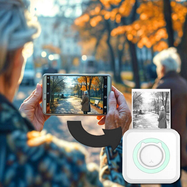 MINIPRINT™ | Tragbarer Smartphone-Drucker | Sofort Fotos & Labels drucken