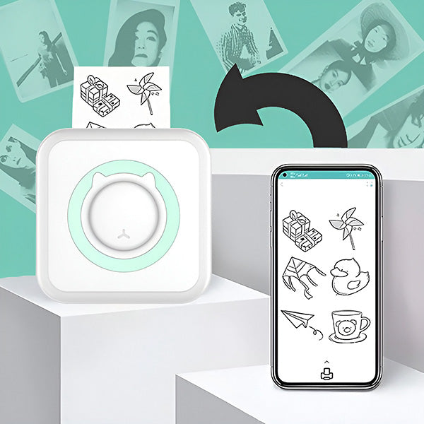MINIPRINT™ | Tragbarer Smartphone-Drucker | Sofort Fotos & Labels drucken