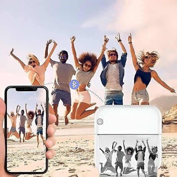 MINIPRINT™ | Tragbarer Smartphone-Drucker | Sofort Fotos & Labels drucken
