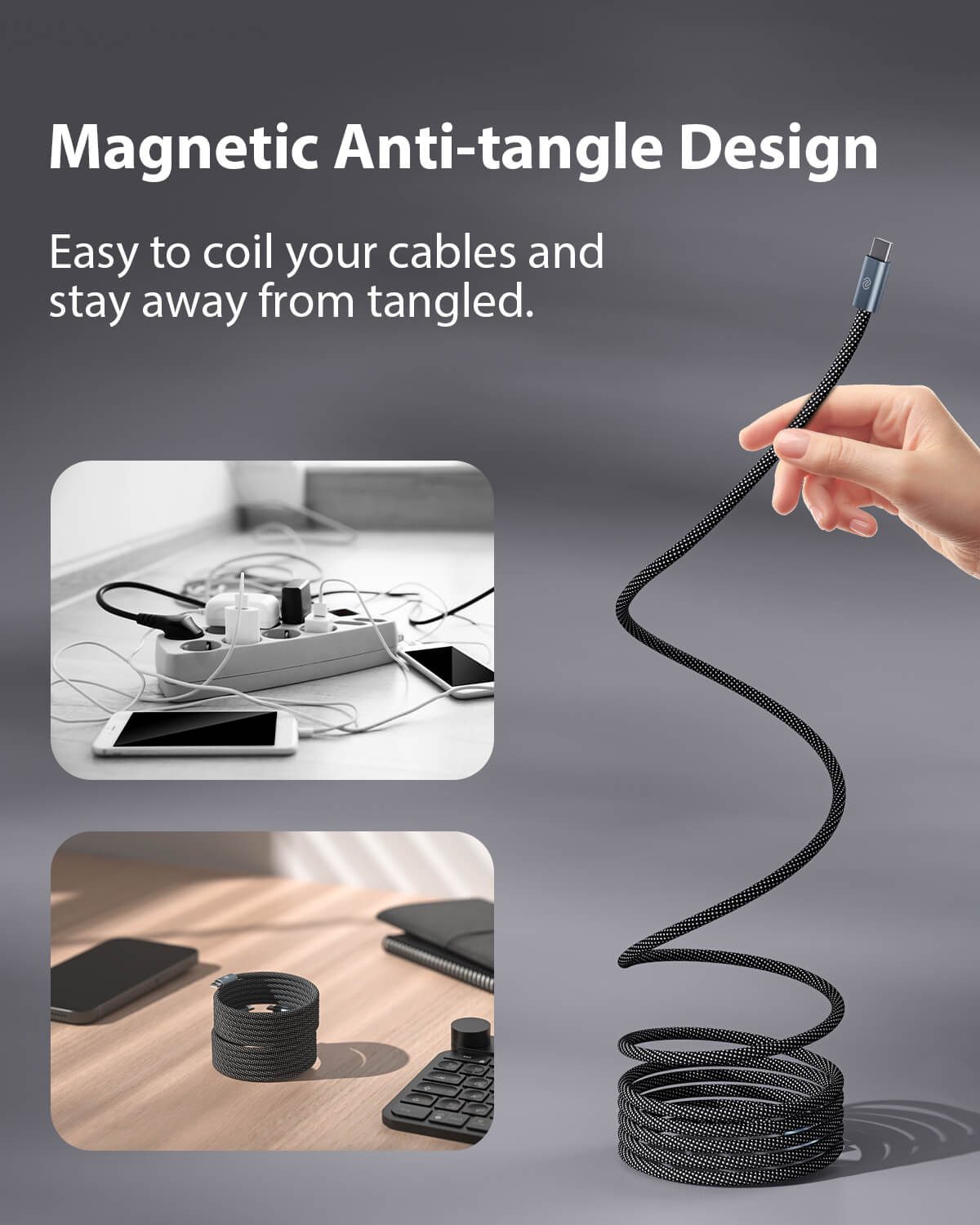 MagCable | Magnetisches Anti-Verwicklungskabel