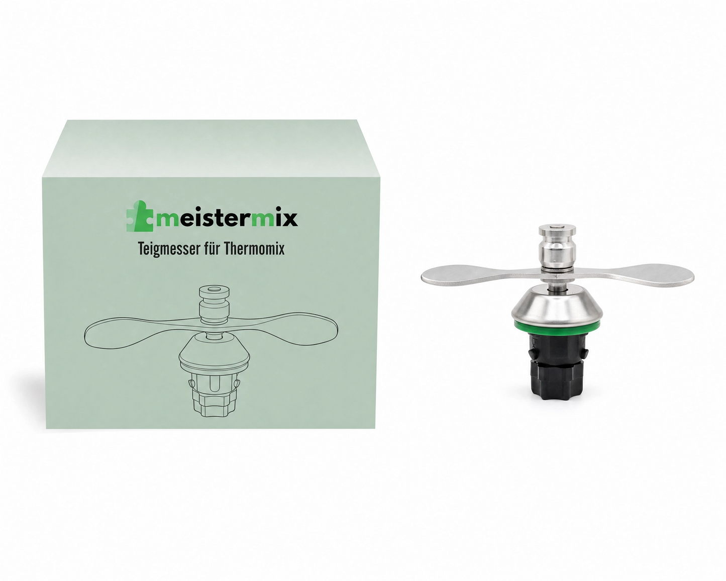 TeigPro™ - Edelstahl-Teigflügel für Thermomix – Falten statt Schneiden