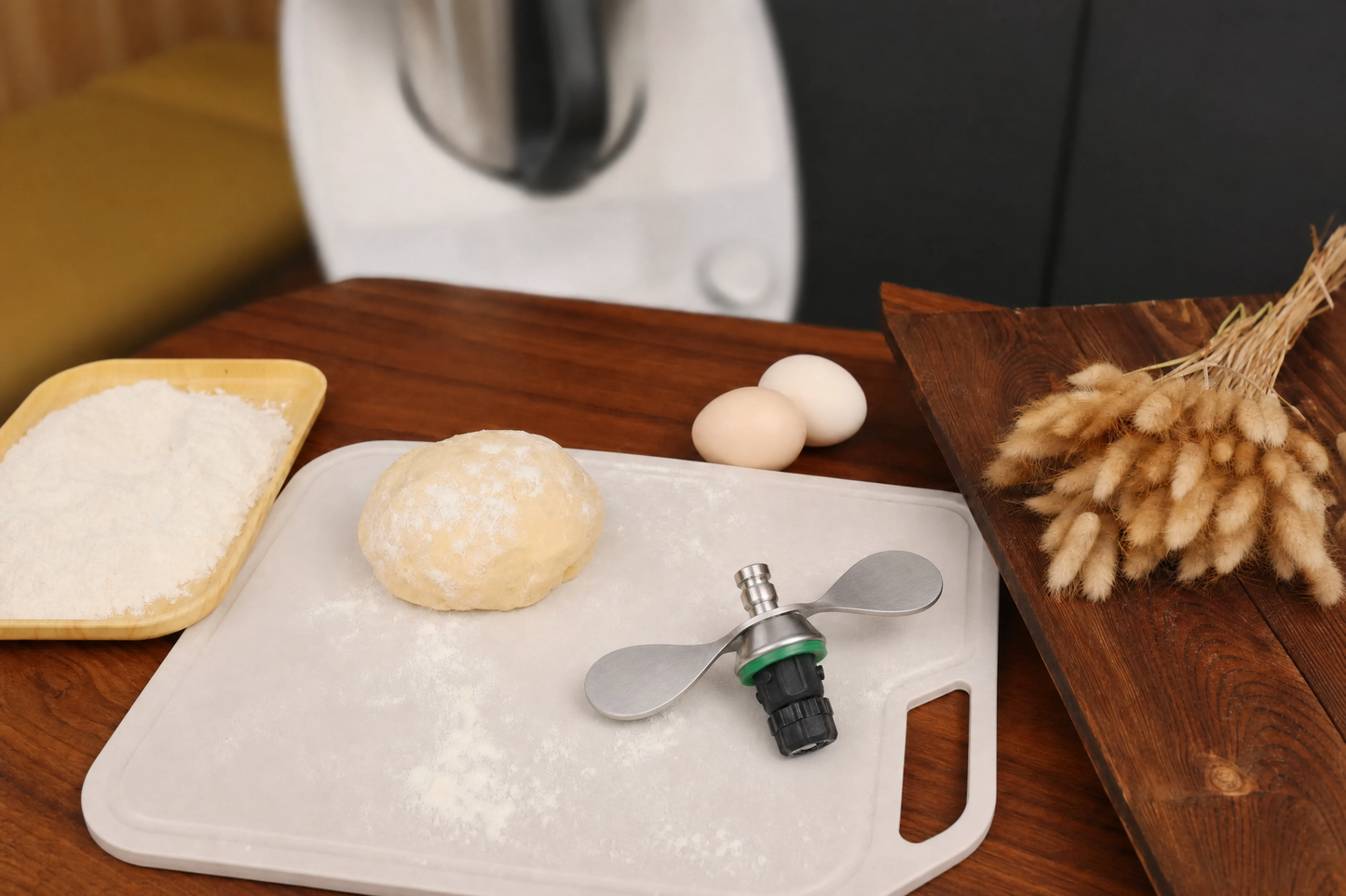 TeigPro™ - Edelstahl-Teigflügel für Thermomix – Falten statt Schneiden