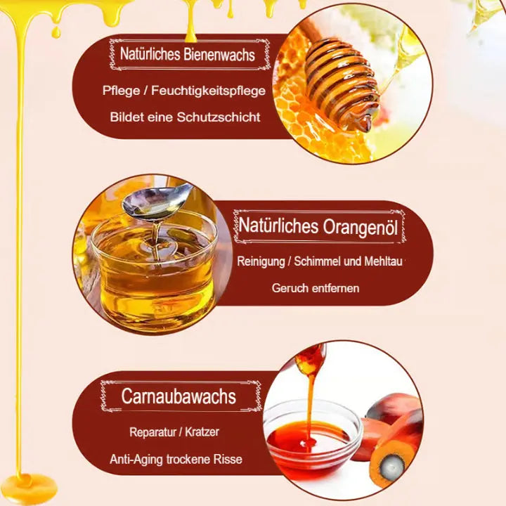 Natürliches Bienenwachs für Holzpflege (2er-Set)