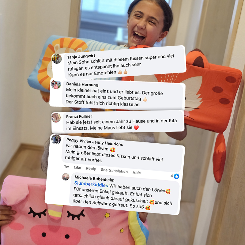 1 + 1 GRATIS | Calmora™ | Beruhigendes Kinderkissen für besseren Schlaf