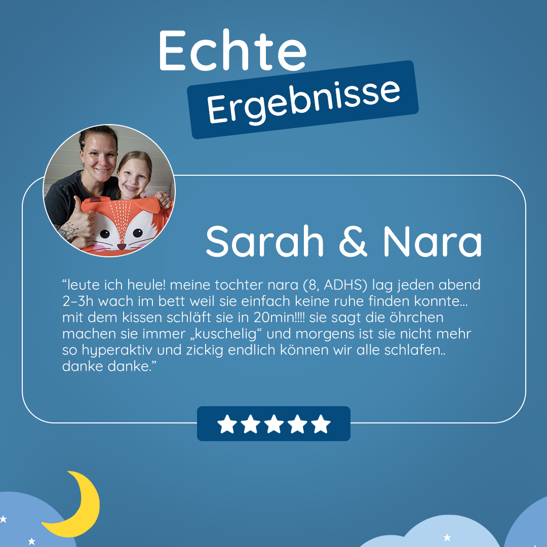 1 + 1 GRATIS | Calmora™ | Beruhigendes Kinderkissen für besseren Schlaf