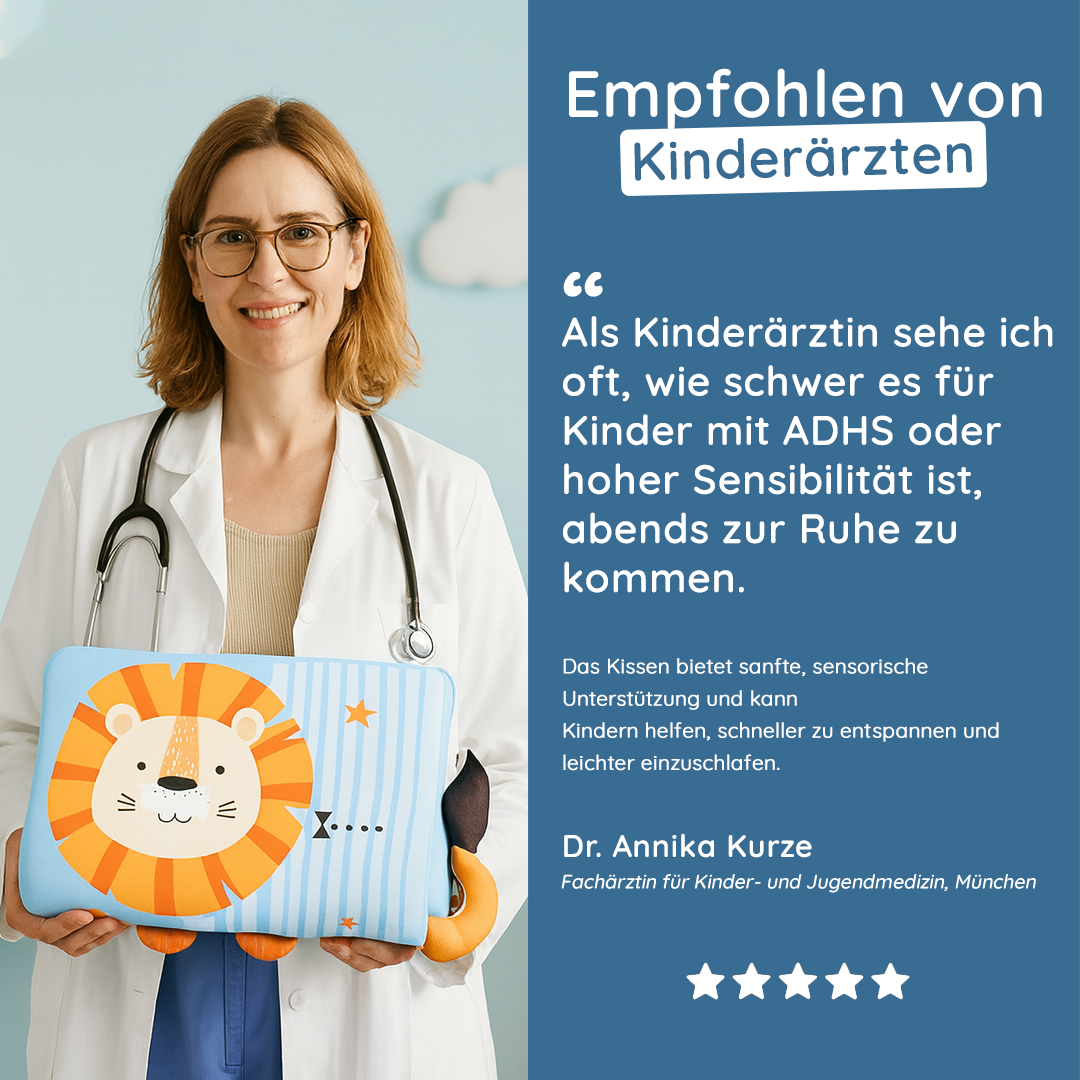 1 + 1 GRATIS | Calmora™ | Beruhigendes Kinderkissen für besseren Schlaf