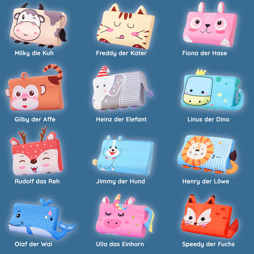 1 + 1 GRATIS | Calmora™ | Beruhigendes Kinderkissen für besseren Schlaf