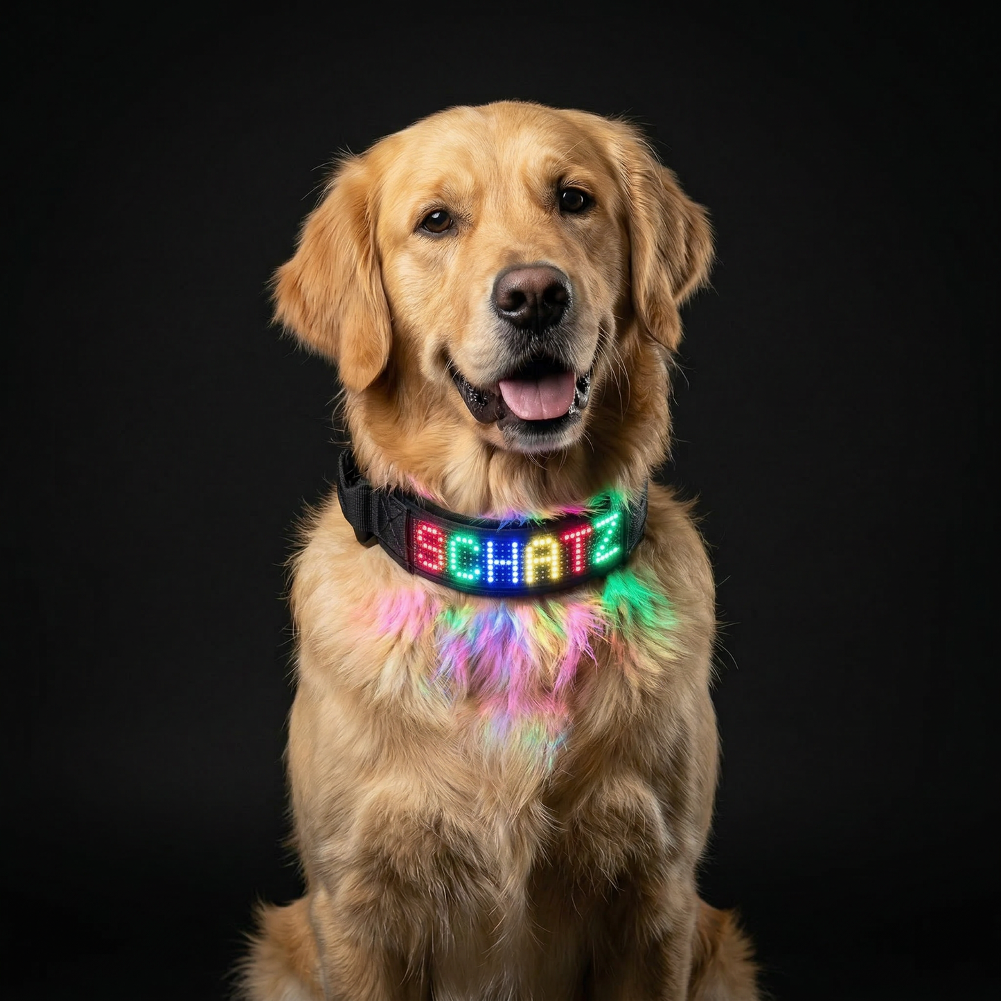 PetFlare LED-Halsband für Hunde – mit Namen & App-Steuerung