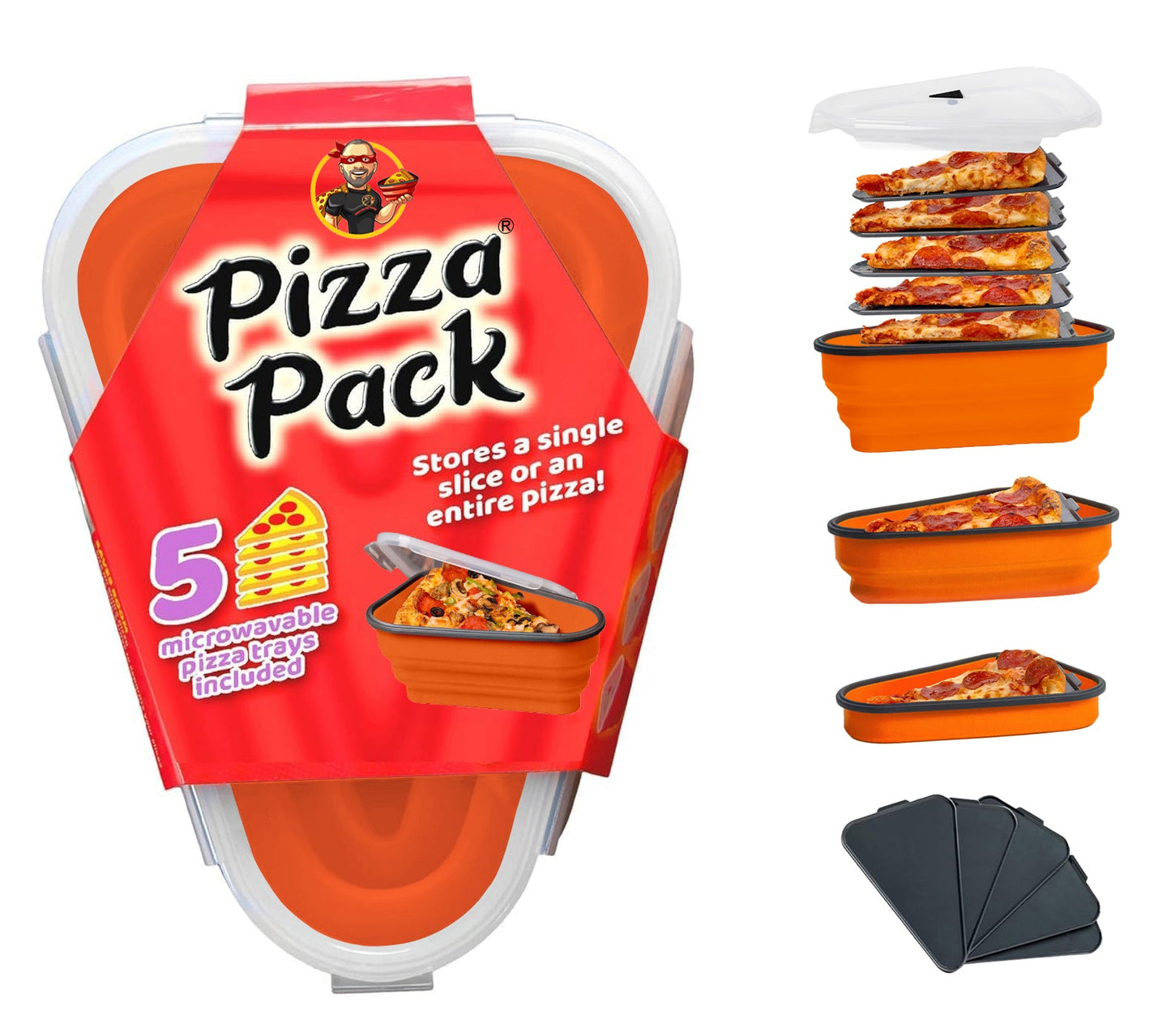 PizzaPack | Platzsparender Pizza-Container für den Kühlschrank