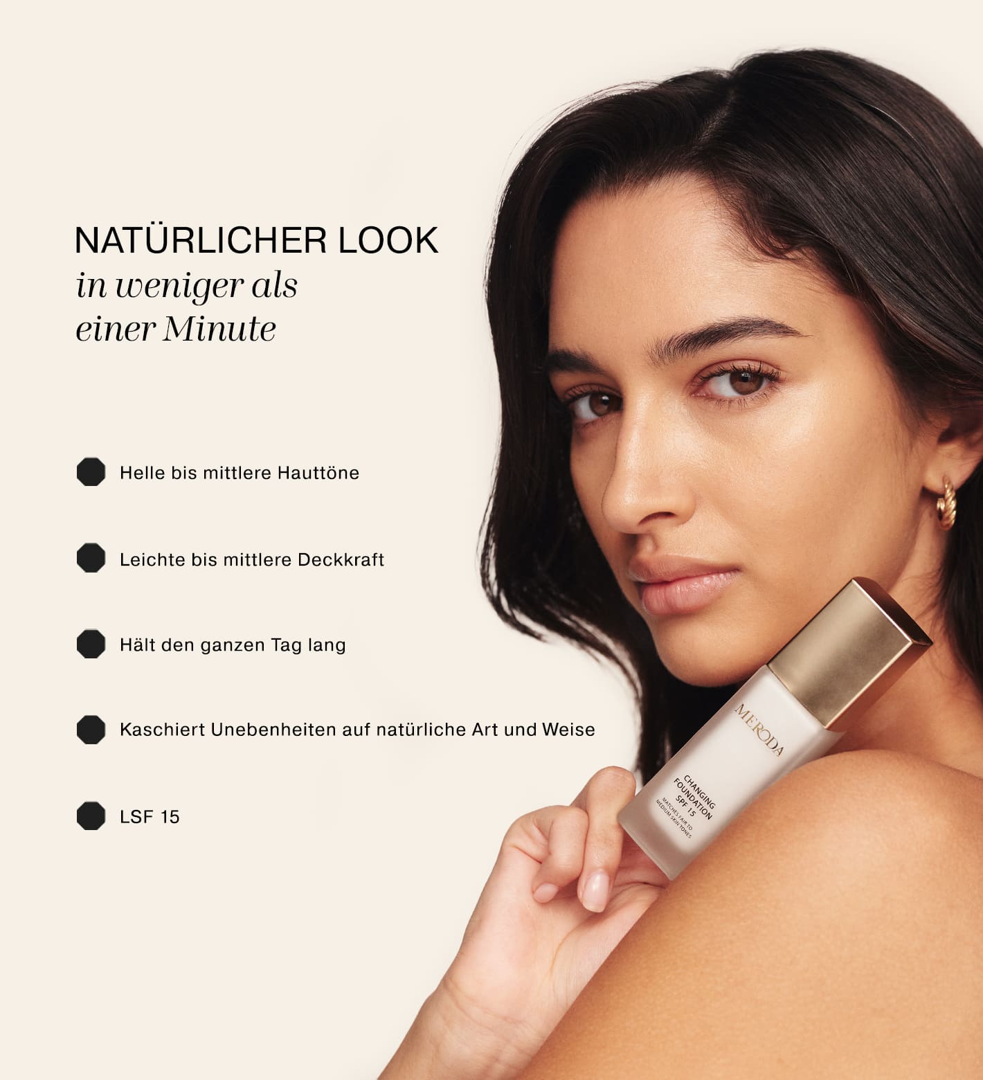 1 + 1 GRATIS HEUTE | MERODA™ Changing Foundation SPF 15 / SPF 30