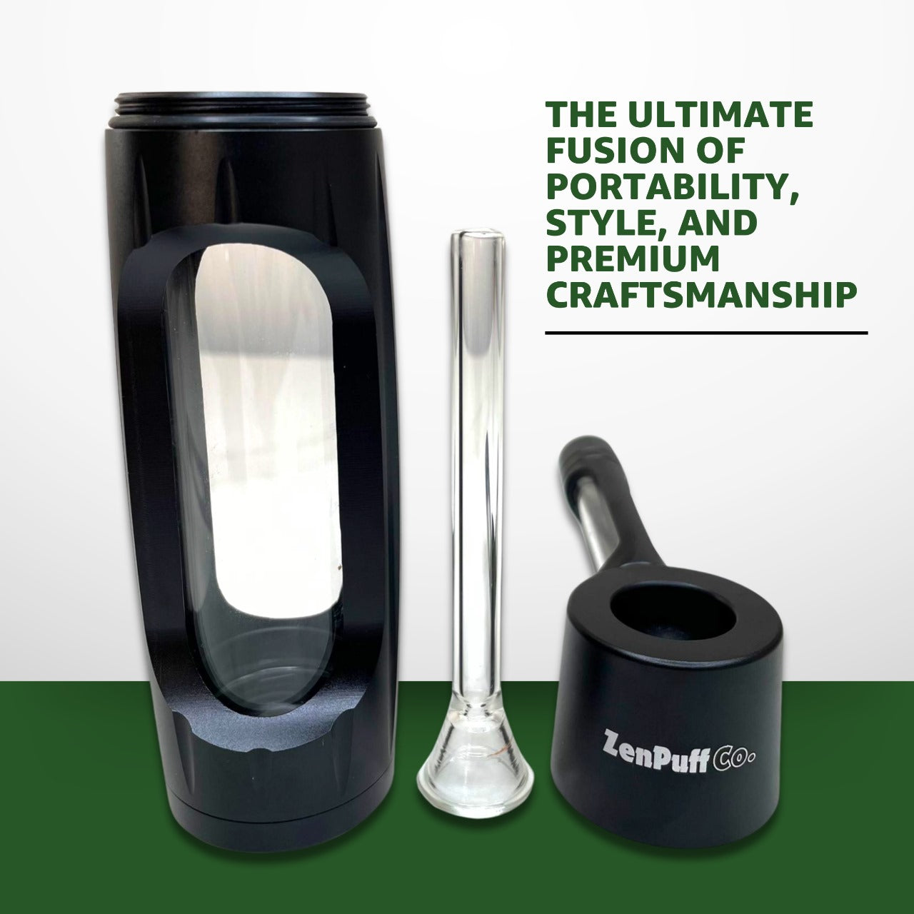 ZenPuff Co.™ | Premium-Wasserflasche aus Glas und Aluminium
