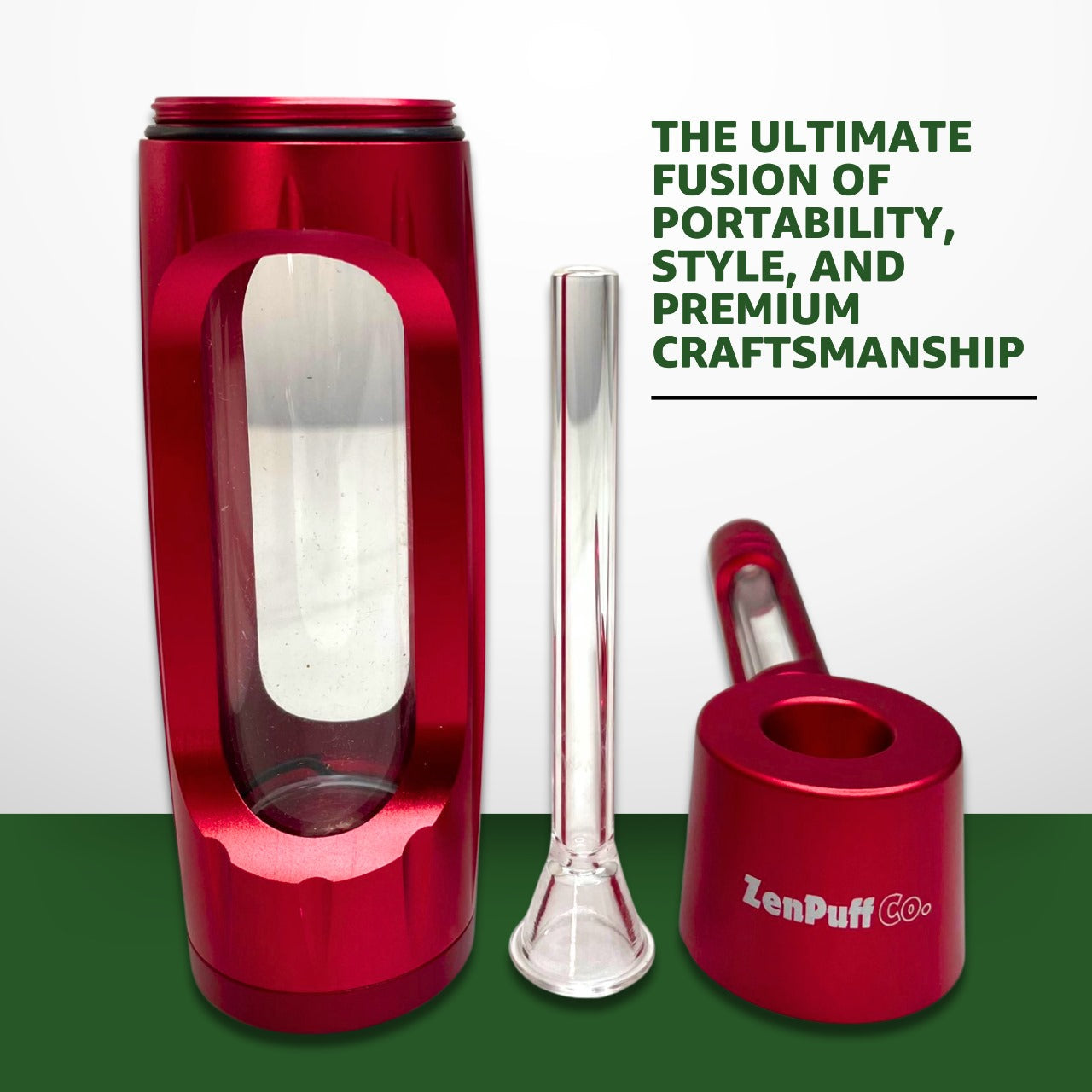 ZenPuff Co.™ | Premium-Wasserflasche aus Glas und Aluminium