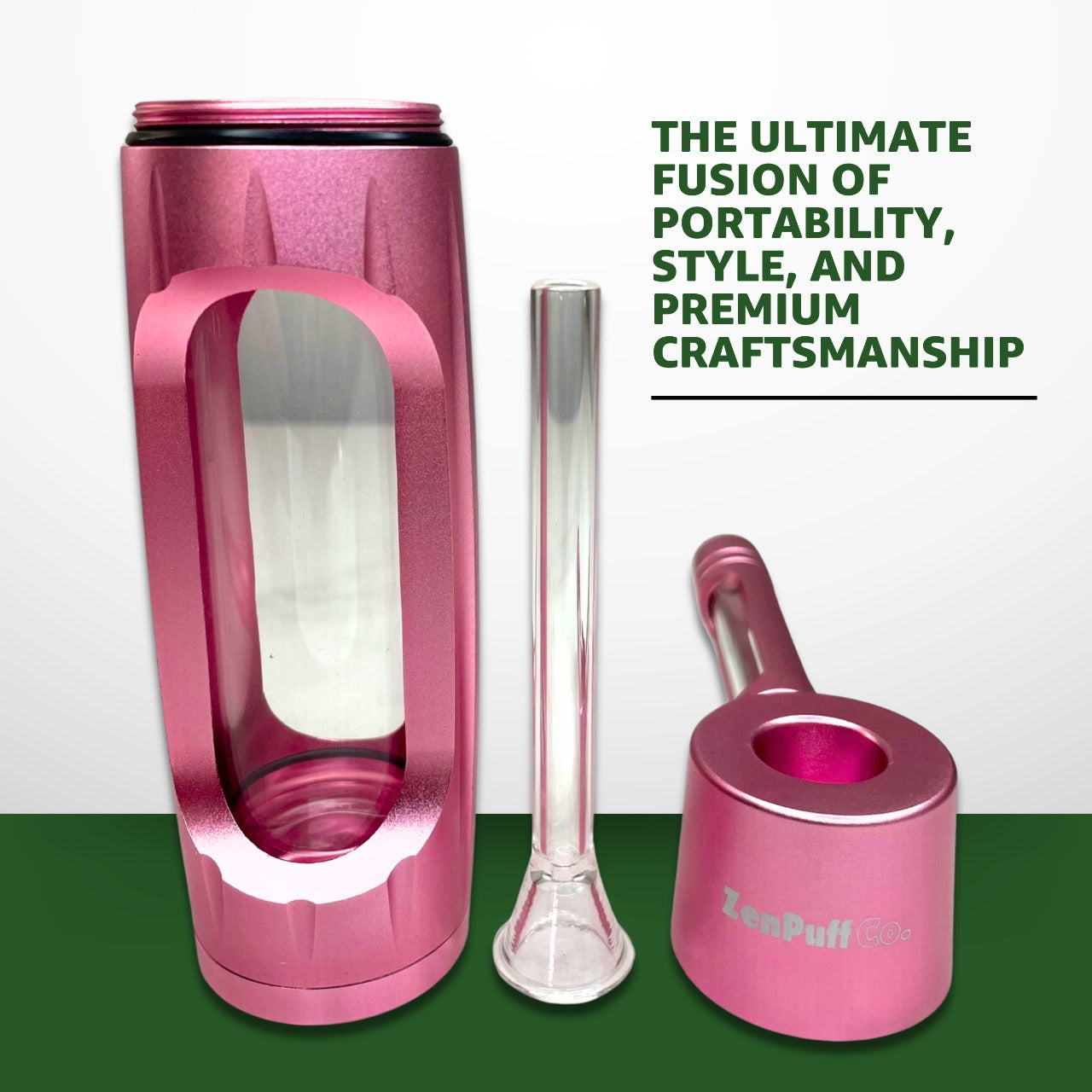 ZenPuff Co.™ | Premium-Wasserflasche aus Glas und Aluminium