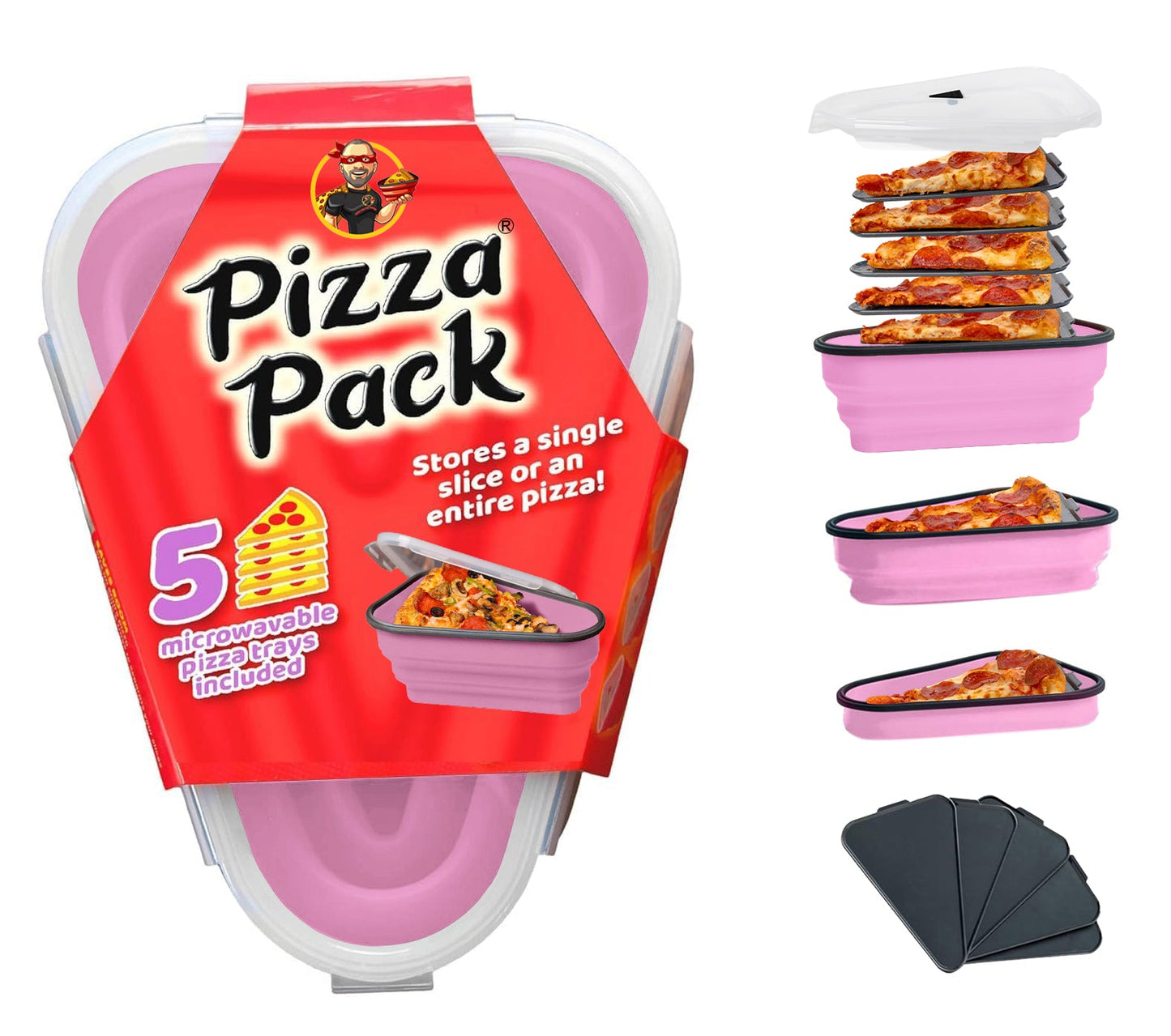 PizzaPack | Platzsparender Pizza-Container für den Kühlschrank
