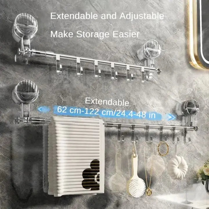 SuctionHold™ | Verstellbarer Handtuchhalter mit Saugnapf