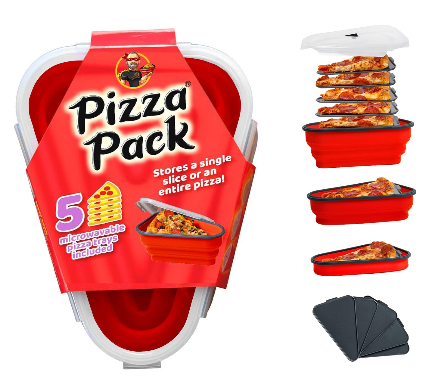 PizzaPack | Platzsparender Pizza-Container für den Kühlschrank