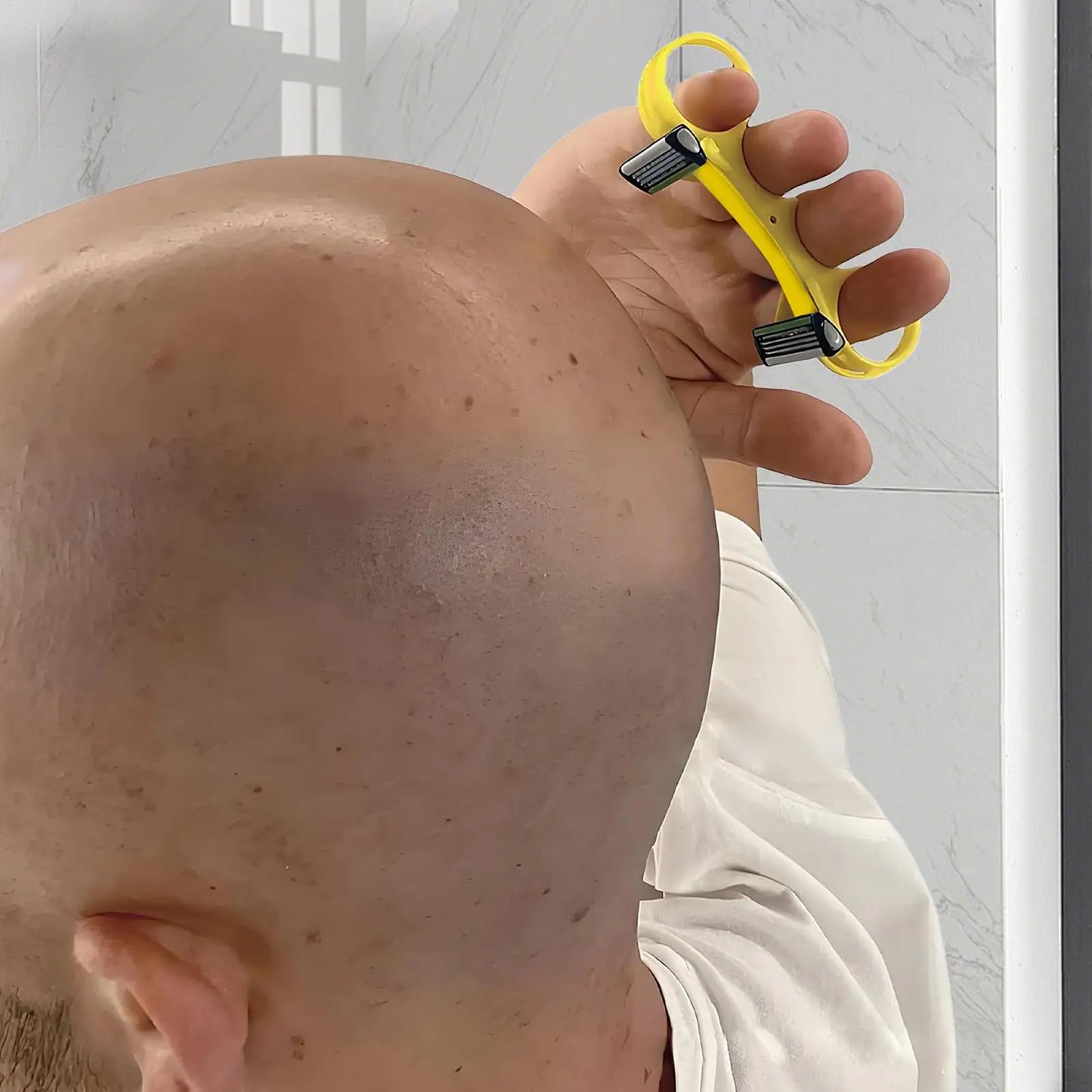 1 + 1 GRATIS | Head Shaver | Doppel-Klingen Sicherheitsrasierer für Kopf, Bart & Körper