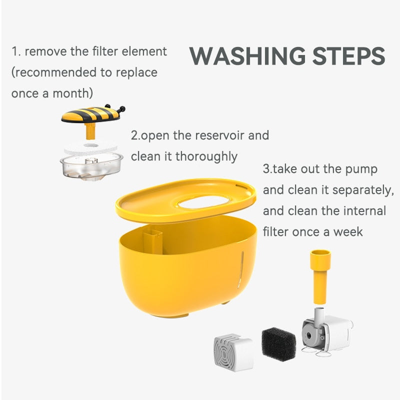 Little Bee Pet Water Dispenser | Frisches, sauberes Wasser für Ihr Haustier