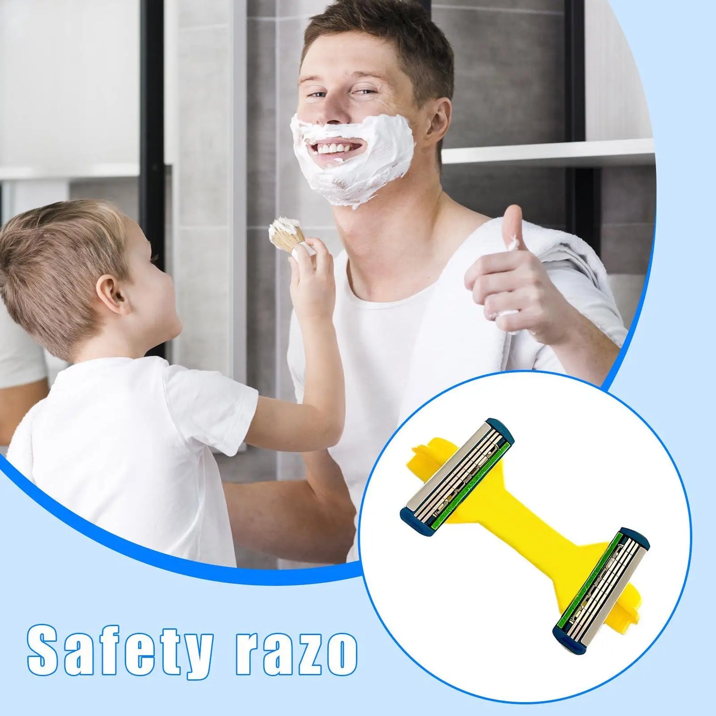 1 + 1 GRATIS | Head Shaver | Doppel-Klingen Sicherheitsrasierer für Kopf, Bart & Körper