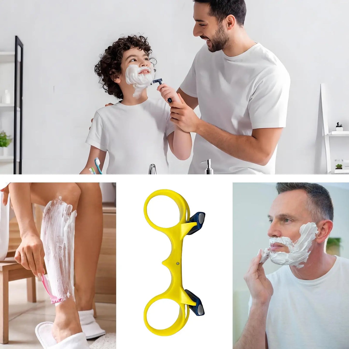 1 + 1 GRATIS | Head Shaver | Doppel-Klingen Sicherheitsrasierer für Kopf, Bart & Körper