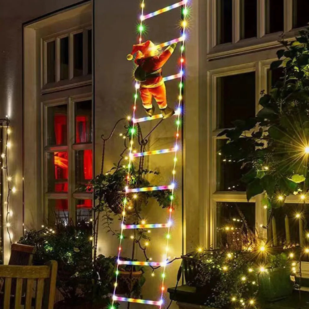 LumiClimb™ | Weihnachtsmann-Lichterleiter mit LED-Beleuchtung
