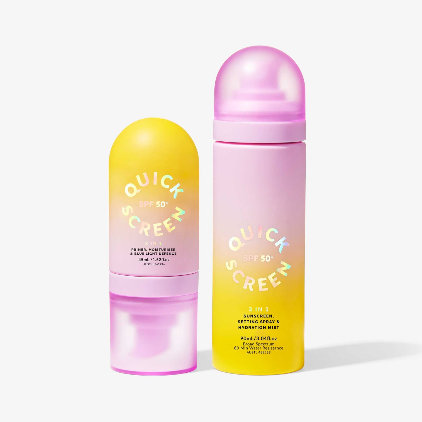 SPF 50+ Prep & Set Bundle | Primer, Moisturizer & Setting Spray mit Sonnenschutz