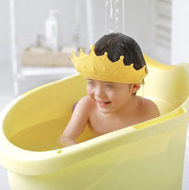 ShampooCrown™ |Verhindert, dass Wasser und Shampoo in die Augen von Kindern gelangen!