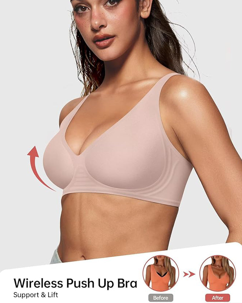 Seamless Deep V Push-Up Bra | Unsichtbar, bequem & kabellos