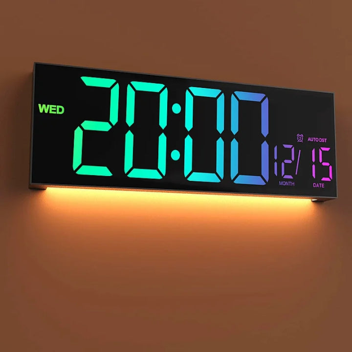 Große RGB Digitale Wanduhr