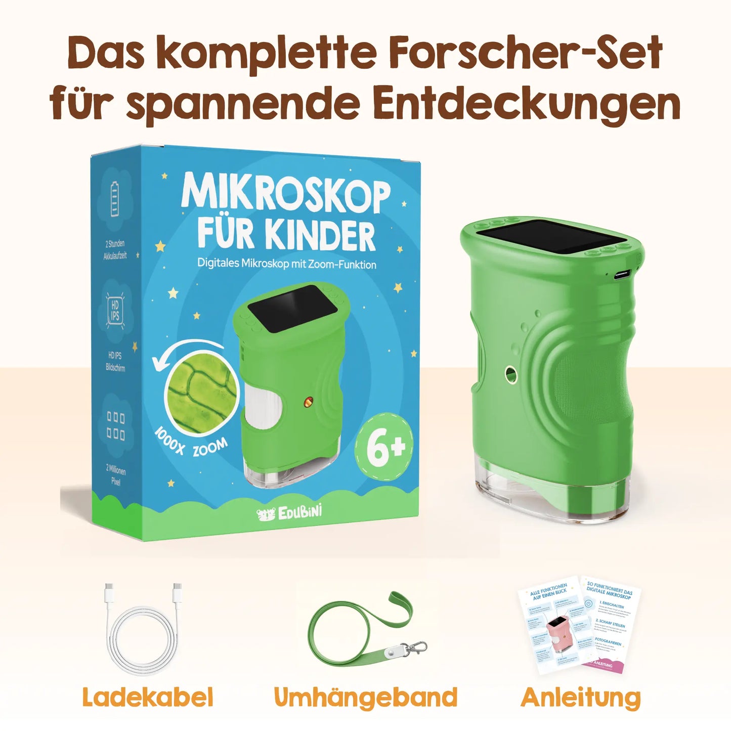 Edubini Abenteuer-Mikroskop® (Ostergeschenk-Starterset)