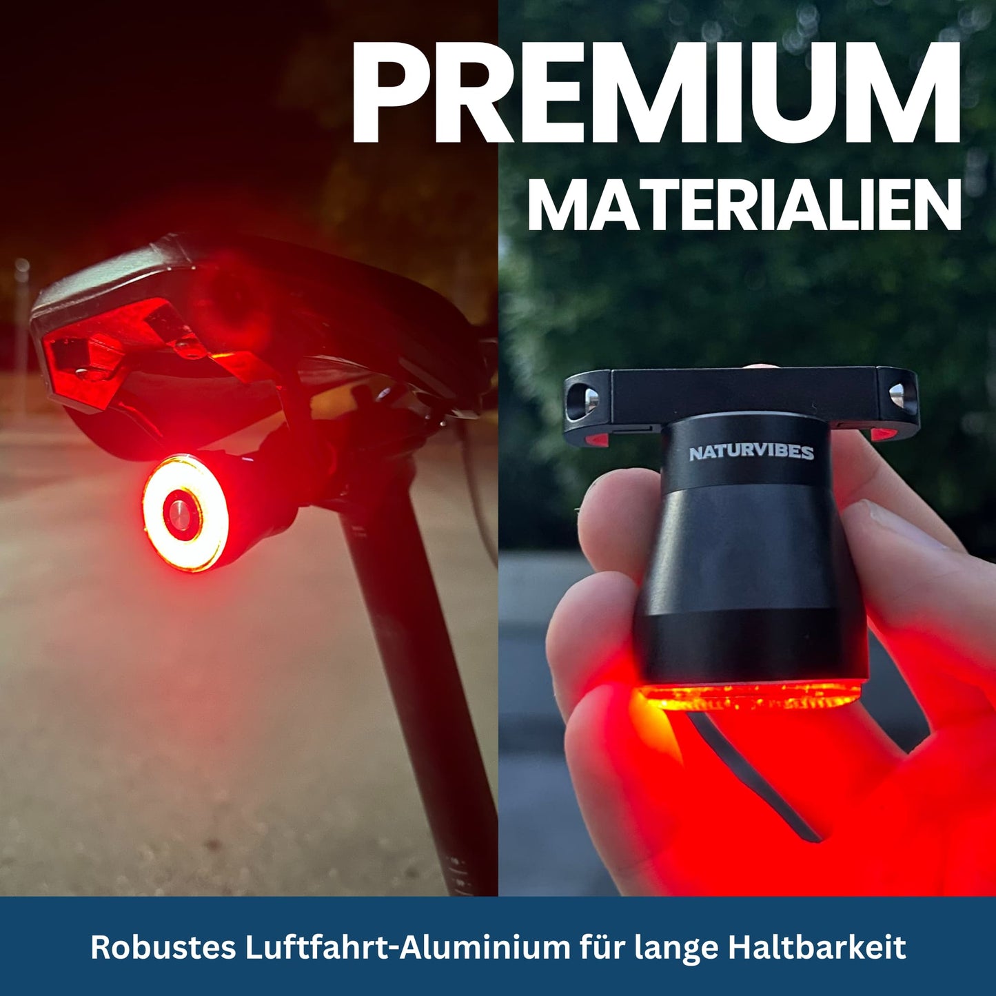 SafeRide Smart Rücklicht | Intelligente Bremslicht-Technologie für Fahrräder