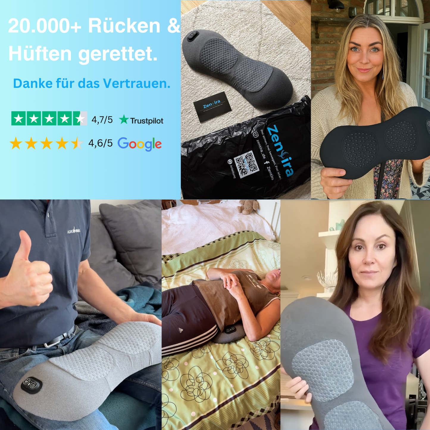 Relaxara™ | Rücken Massagegerät mit Wärme