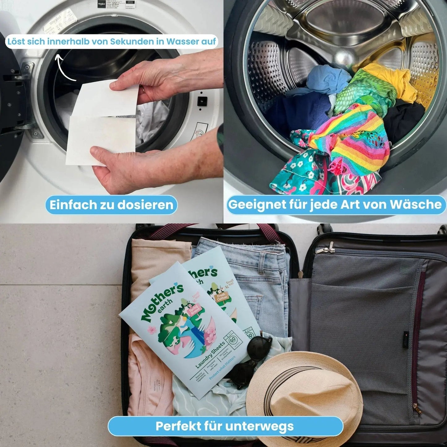 EcoClean™ Waschmittelblätter für kraftvolle Reinigung jeder Textilart