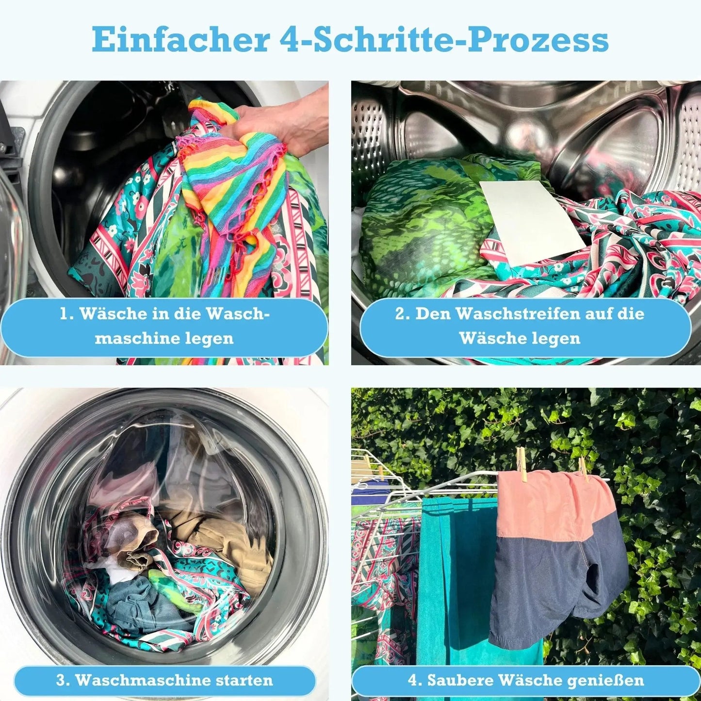 EcoClean™ Waschmittelblätter für kraftvolle Reinigung jeder Textilart