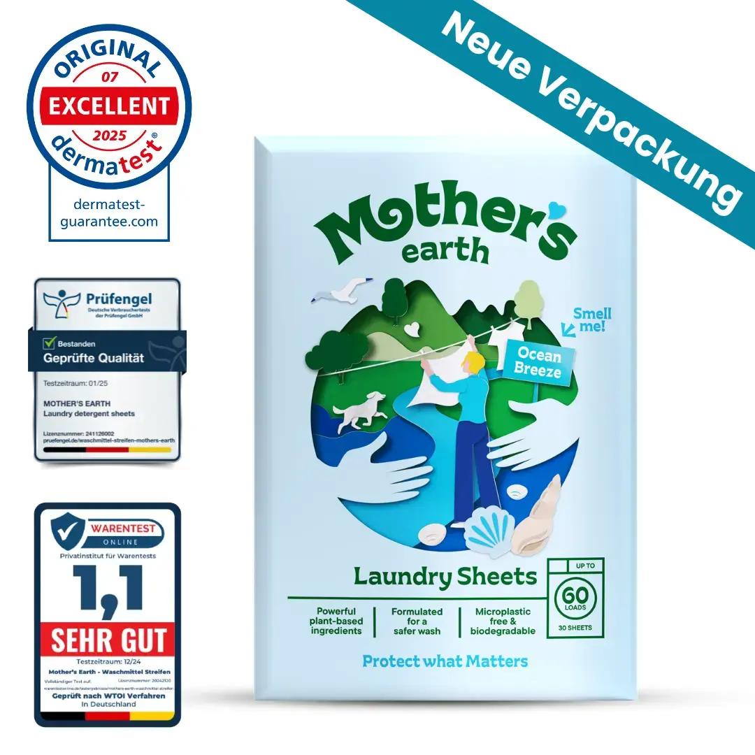 EcoClean™ Waschmittelblätter für kraftvolle Reinigung jeder Textilart