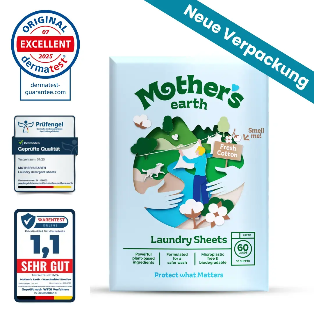 EcoClean™ Waschmittelblätter für kraftvolle Reinigung jeder Textilart